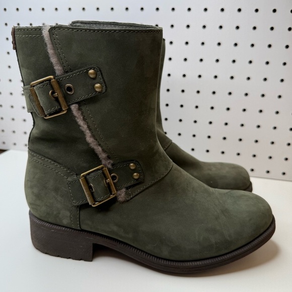 UGG Neils Boot in Green Suede with Buckle Detail - Picture 8 of 16